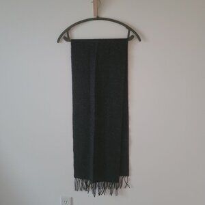 Black / Dark Grey Wool Scarf by Muji